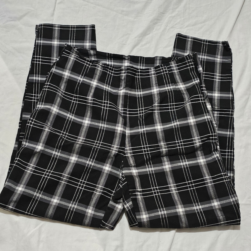 Black and White Plaid Pants